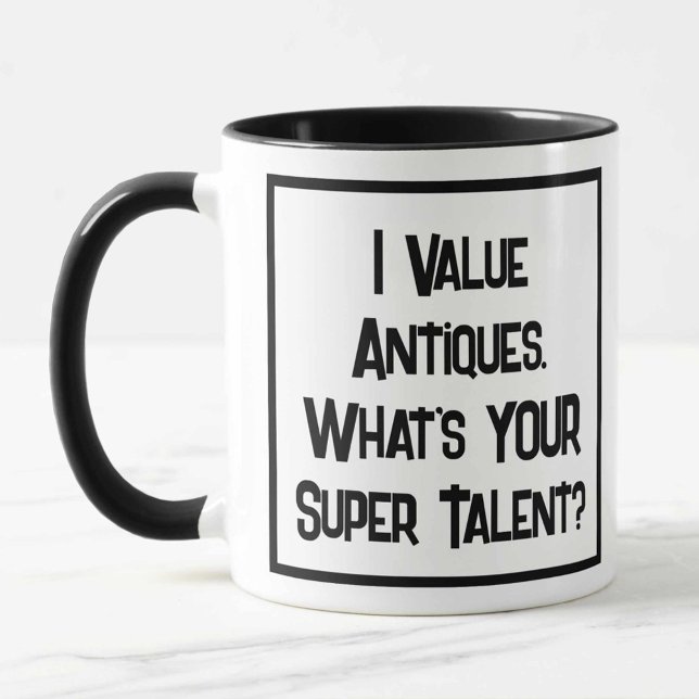 Antiques Valuer Super Talent. Two Tone Coffee Mug (Creator Uploaded)