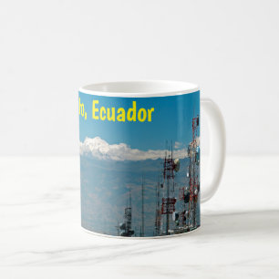 Antisana volcano and masts, Quito, Ecuador Coffee Mug