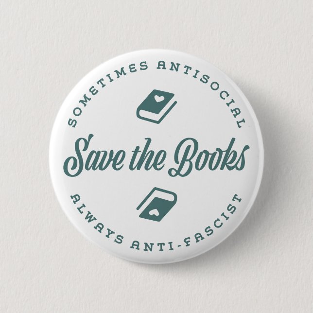 Antisocial Anti-Fascist Button (Front)