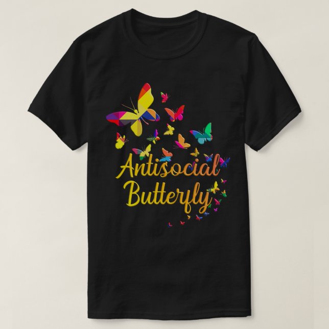 Antisocial Antisocial Butterfly T-Shirt (Design Front)
