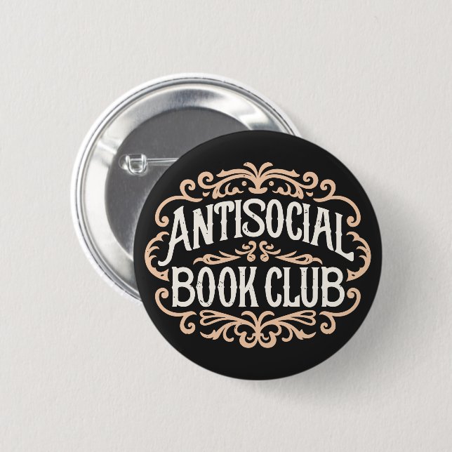 Antisocial book club button (Front & Back)
