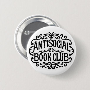 Antisocial book club introvert reader button