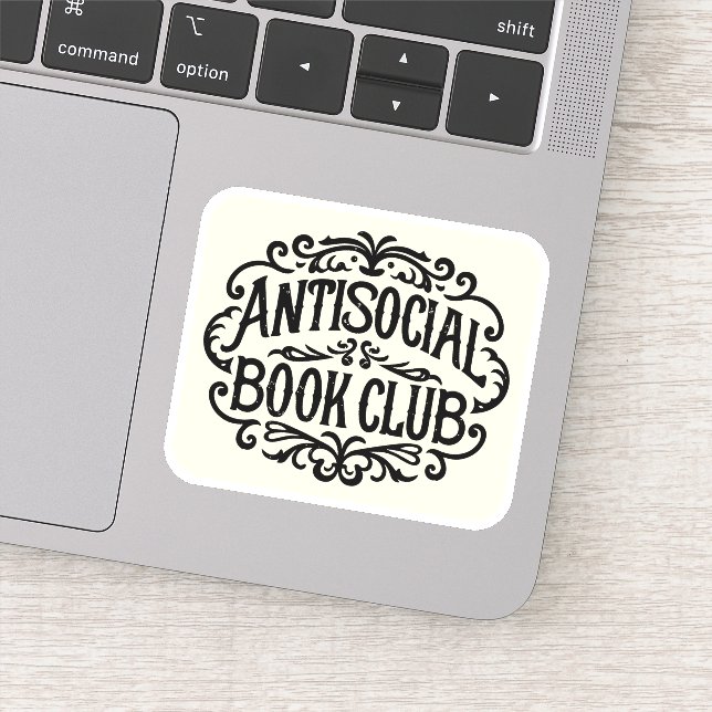Antisocial book club sticker (Detail)