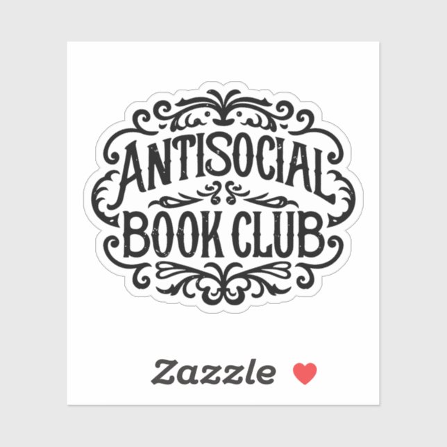 Antisocial book club sticker (Sheet)