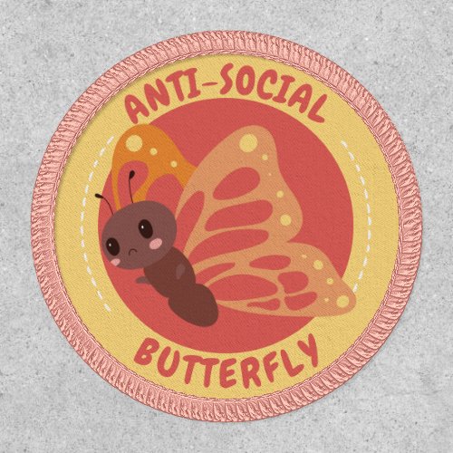 Custom Iron On Patches 12 Antisocial Butterfly Cute Patch
