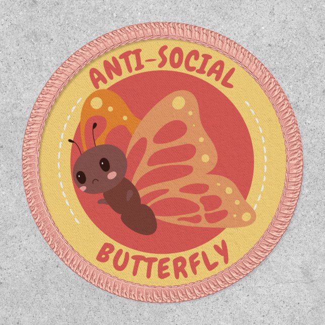 Antisocial Butterfly Cute Patch (Front)