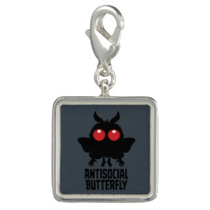 Antisocial Butterfly Mothman Cryptid Charm