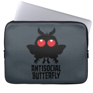 Antisocial Butterfly Mothman Cryptid Laptop Sleeve