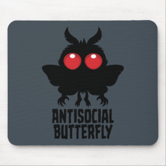 Antisocial Butterfly Mothman Cryptid Mouse Pad