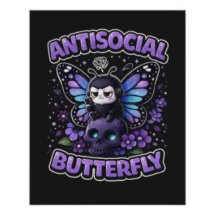 Antisocial Butterfly Poster