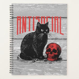 Antisocial Cat and Skull Planner