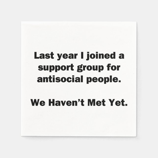 Antisocial Group Napkins (Front)