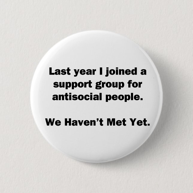 Antisocial Group Pinback Button (Front)