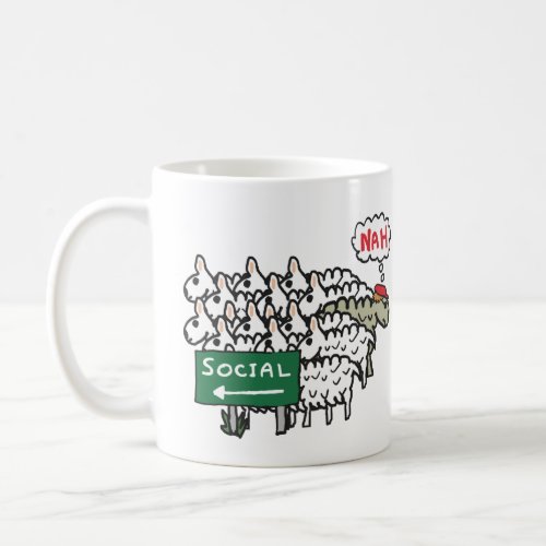 Antisocial Sheep Coffee Mug