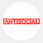 Antisocial Stamp Classic Round Sticker
