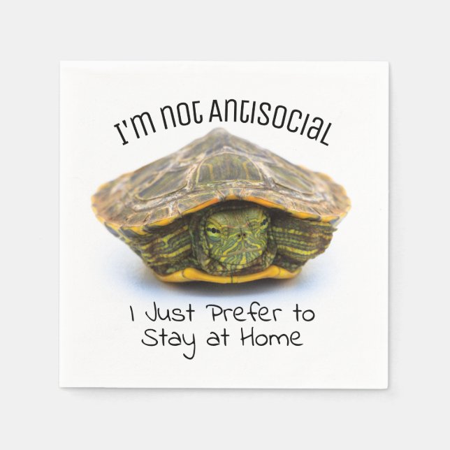 AntiSocial Turtle Napkins (Front)