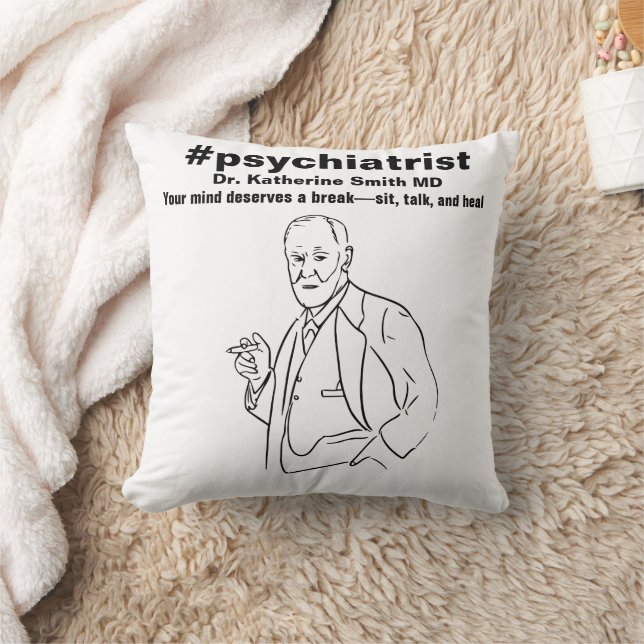 antistress Freud Psychiatry Therapy Clinic Health Throw Pillow (Blanket)