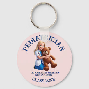 antistress pediatrician teddy bear kids university keychain
