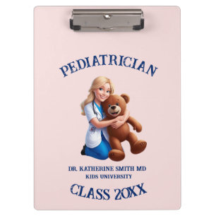 antistress pediatrician teddy bear pink university clipboard