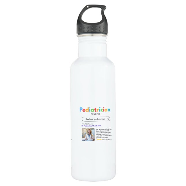 ANTISTRESS PEDIATRICIAN VIP doctor GOOGLE search Stainless Steel Water Bottle (Front)