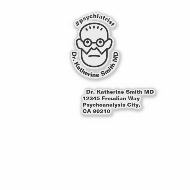 Antistress Psychoanalysis Sigmund Freud Clinic Sticker (Front)