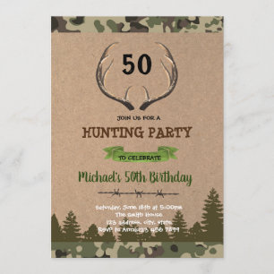 Antler deer retirement hunting invitation