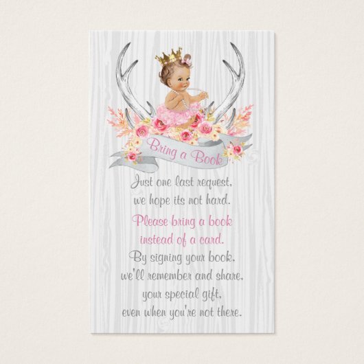 Antler Diaper Raffle Ticket and Bring a Book Card (Back)