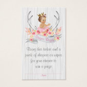 Antler Diaper Raffle Ticket and Bring a Book Card (Front)