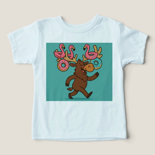 Antler Float Parade – Beach Pride Tee for Kids (Design Front)