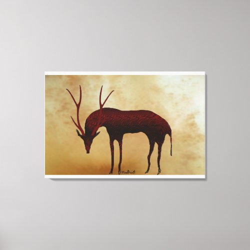 Antlered Deer Canvas Print