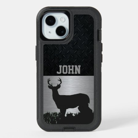 Antlered Deer In Grass Hunting Buck Name Iphone 15 Case