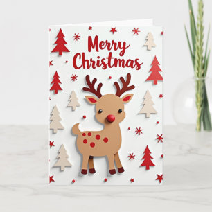 Antlered Friend Christmas Card