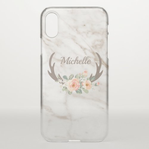 Antlers And Flowers iPhone X Case