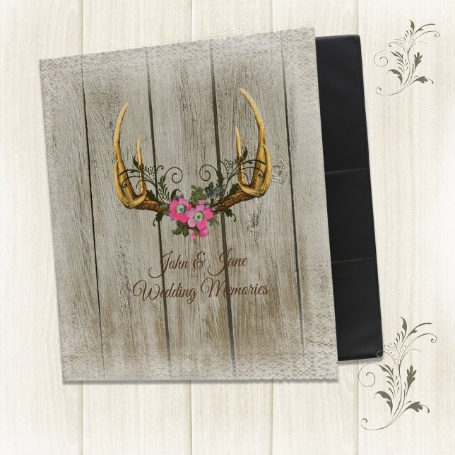 Antlers and Pink Roses Wedding Binder (Creator Uploaded)