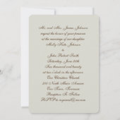 Antlers and Roses Rustic Wedding Invitation (Back)