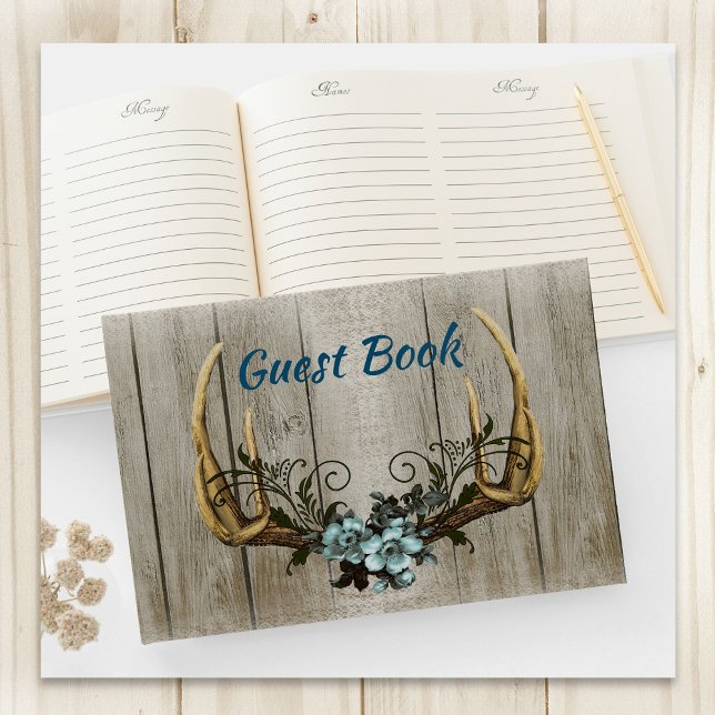 Antlers and Roses Wedding Guest Book (Creator Uploaded)