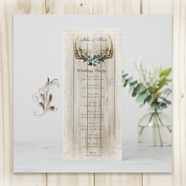 Antlers and Roses Wedding Program (Creator Uploaded)