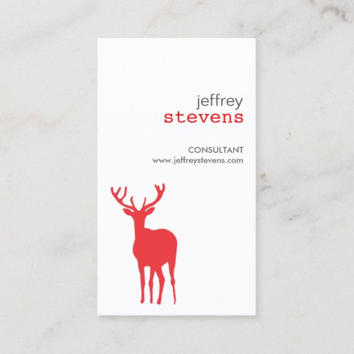 Customizable ANTLERS in RED Business Card