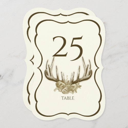 Antlers Scallop Table Number