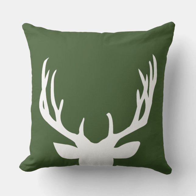 Antlers Throw Pillow (Front)