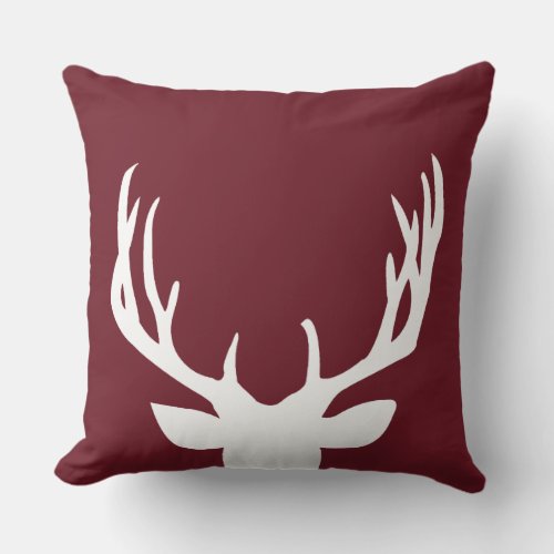 Antlers Throw Pillow