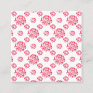 Antlers With Floral Square Business Card