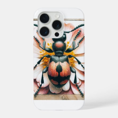 Antlike Flower Beetle 030624IREF121 _ Watercolor iPhone 15 Pro Case