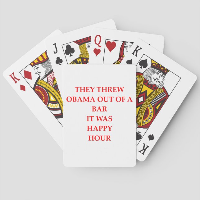 anto obama joke poker cards (Back)