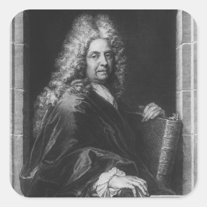 Antoine Coypel, after a self portrait Square Sticker