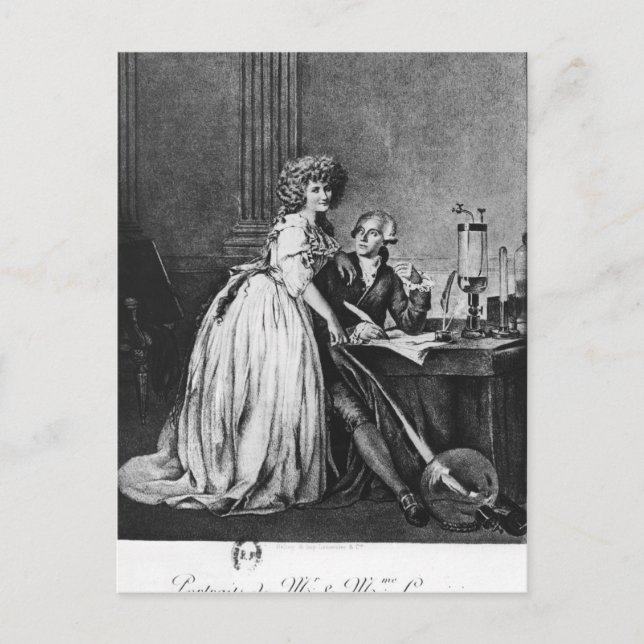 Antoine Laurent Lavoisier  and his wife Postcard (Front)