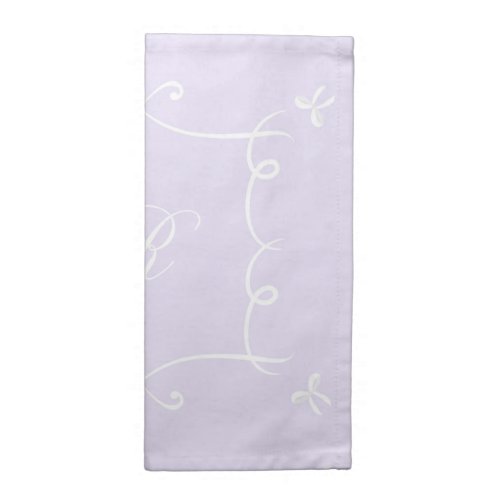 Antoinette Lavender Elegant Emblem Filigree Cloth Napkin