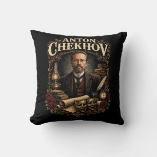 Anton Chekhov Throw Pillow
