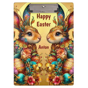 ANTON ~ HAPPY EASTER ~ EASTER BUNNIES ~ CLIPBOARD