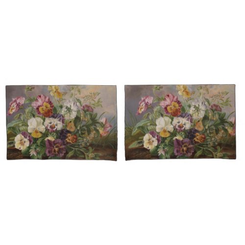 Anton Mollis Vintage Pansy Pillow Case